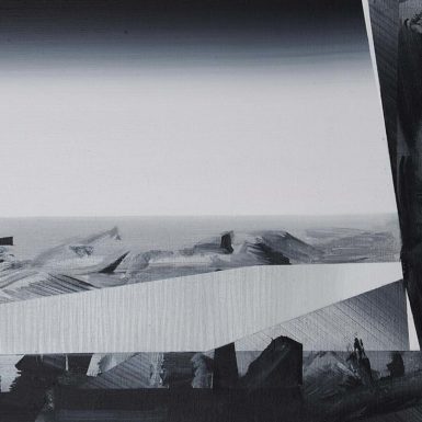Phil Ashcroft, Tunnels Beaches 1 (Ilfracombe), acrylic on canvas, 61 x 46cm, 2020