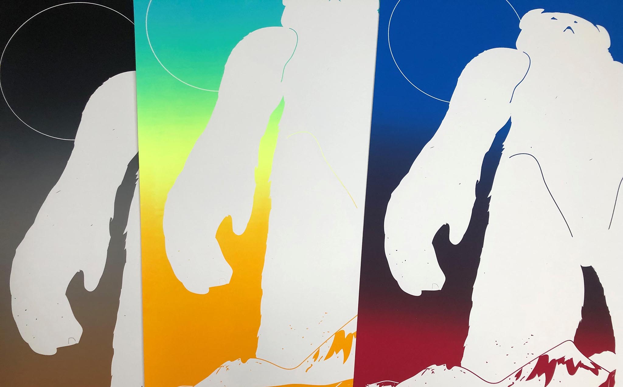 Phil Ashcroft, Gradient Yet, detail, screenprint, 77.5 x 59cm, 2020, available in 5 colourways