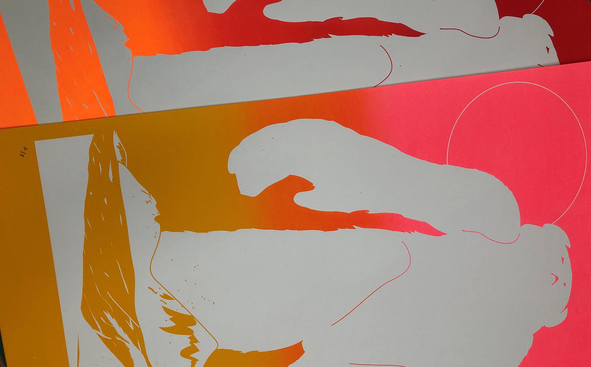 Phil Ashcroft, Gradient Yet, detail, screenprint, 77.5 x 59cm, 2020, available in 5 colourways